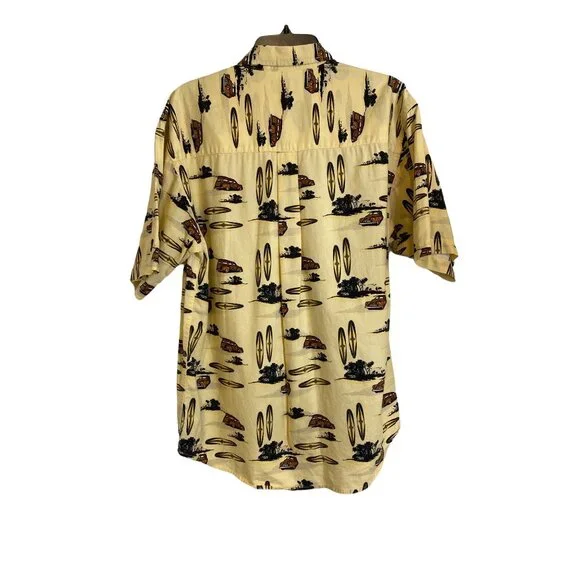 Vintage 90's Men's Puritan Surfer Dude Cotton Button-Down Shirt Size M - Picture 2 of 3